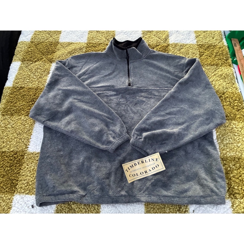 Timberline Colorado Fleece Quarter Zip Pullover Gray XL Authentic Outerwear